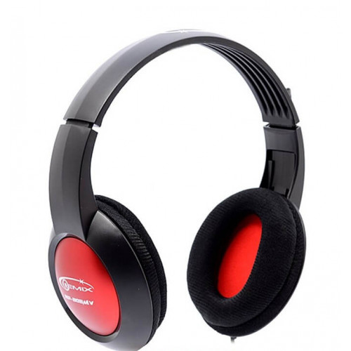 Наушники Gemix HP-808MV Black, 2 x Mini jack (3.5 мм), накладные, выдвижной микрофон, кабель 2.4 м